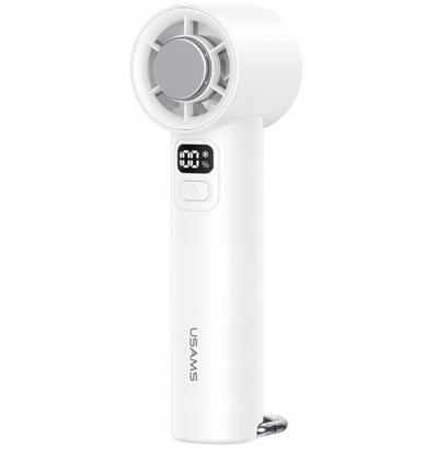 Ventilator dore USAMS Ice-Cooling, 2000mAh, ekran LED, i bardhë