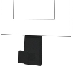Mbajtëse telefoni Simon 55, për korniza lineare, plastikë, e zezë mat