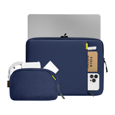 Set mbrojtës për laptop Tomtoc Protective Case Set, 14", për MacBook Pro Air, blu navy