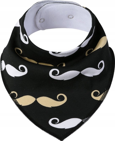 Set bluzëza pambuku Simed Cotton Bib Mustache, 2 copë, shumëngjyrëshe