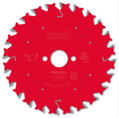 Teh rrethor Freud LP30M, 130mm, 24 dhëmbë, 20mm