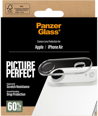 Mbrojtës kamere PanzerGlass PicturePerfect, për iPhone Air, xham i kthjellët