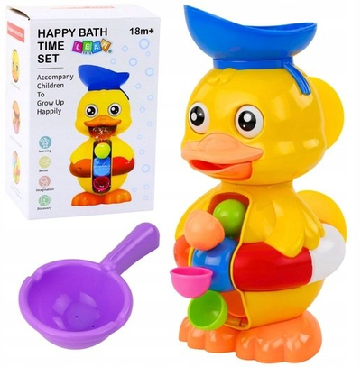 Lodër banjoje LeanToys Rosak interaktiv, me mulli uji, me kupa thithëse, shumëngjyrëshe