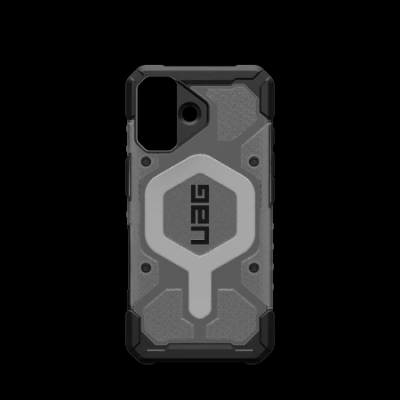 Mbrojtëse telefoni UAG Pathfinder Clear MagSafe për iPhone 17, e fortë ndaj goditjeve, transparente, argjendtë