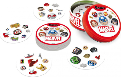Lojë tavoline Dobble Marvel Emoji Rebel, për në shpi me shoqni, me letra, shumëngjyrëshe