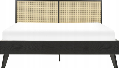 Krevet Beliani MONPAZIER, 160 x 200 cm, rattan, i zi