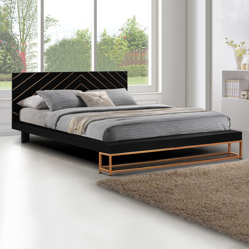 Shtrat dopio Sherri HM8358, dru Mango masiv, 160x200 cm, i zi
