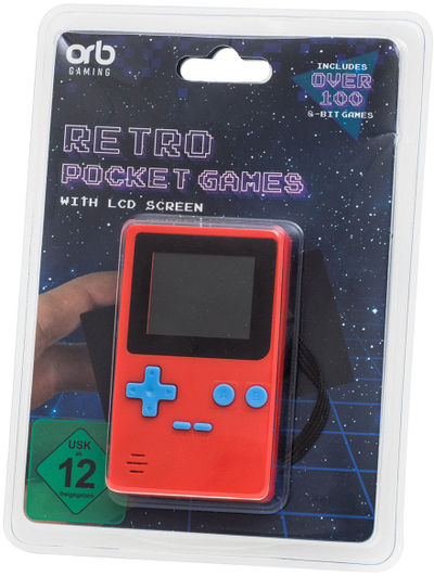Konzolë dore Orb Retro Pocket Games, 1.8", 150 lojëra, e kuqe