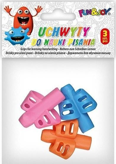 Set kapëse silikoni për shkrim Writing Learning Grip, 3 copë, shumëngjyrëshe