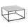 Tavolinë për kafe Braylen 75x75x43cm (HM8942.12), bardhë/ zezë