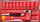 Портабилен сет алат Teng Tools 37 делови, изолиран EN 60900, со кутија за носење, црвен