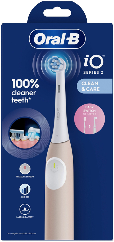 Електрична четка за заби Oral B iO2, магнетна, 1 парче, розе голд