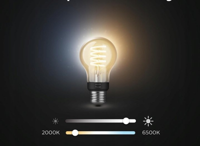 Set llamba inteligjente Philips Hue White Ambiance E27 Filament, 3 copë, Bluetooth, xham i artë