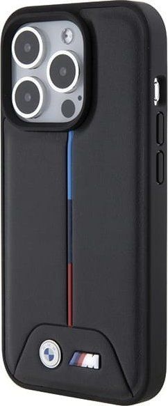Куќиште за телефон BMW BMHCP15L22PVTK, за iPhone 15 Pro 6.1\", тврдо куќиште, црна боја