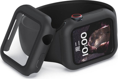 Korniçë mbrojtëse Futera X-One Dropguard për Apple Watch Series 7 8 9 45mm, e zezë