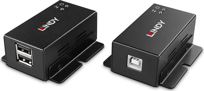 Zgjatues USB Lindy 2 porta USB 2.0, 50m, për Cat.6