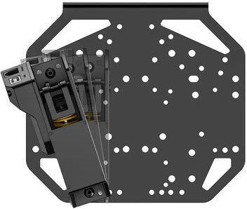 Универзална монтажна плочка MOZA Universal Mounting Plate, за менувач и рачна сопирачка, челик, црна