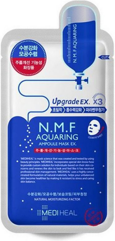 Maskë fytyre Mediheal N.M.F Aquaring Ampoule Mask EX, njëpërdorimëshe, për hidratim të fortë