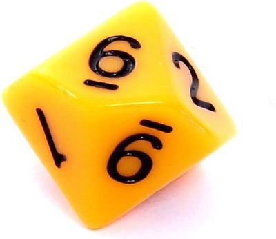Set zaresh Rebel RPG, mat, 7 copë të verdhë