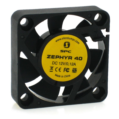 Ftohës SilentiumPC Zephyr 40, 4 cm, i zi