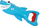 Lodër banje Leantoys Bath Game Shark Fish Hunter, set peshkaqen me peshq, shumëngjyrëshe