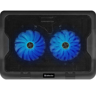 Stendë ftohëse për laptop Defender NS-503 29503, 2 ventilatorë, ndriçim LED, e zezë