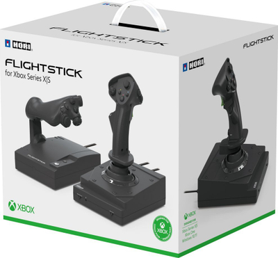 Joystick Hori XS Flight Stick MBS-015U, USB, për PC dhe Xbox, i zi