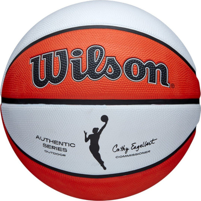 Top basketbolli Wilson WNBA Authentic Series WTB5200XB, madhësia 6, për jashtë, portokalli me të bardhë