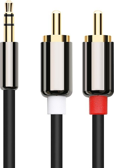 Kabllo Libox Jack 3.5mm - RCA (Cinch) x2, 1.5m, e argjendtë