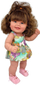Kukull Manolo Dolls Diana, spanjolle, 47cm, me fustan shumëngjyrësh