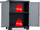 Dollap kopshti Keter Linear Low Cabinet, 1 raft i rregullueshëm, polipropilen rezistente, gri