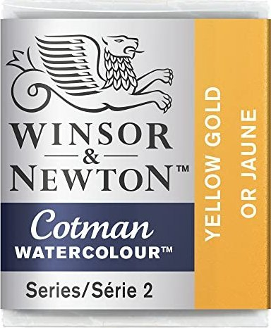 Bojë uji Winsor & Newton Cotman Half Pan, akvarel, Yellow Gold