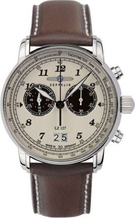 Ora dore Zeppelin LZ127 Graf Zeppelin 8684-5, analoge, rrip lëkure, kafe
