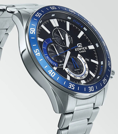 Orë për meshkuj Edifice Casio, e argjendtë