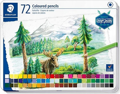 Set lapsa ngjyrues STAEDTLER Design Journey 146C M72, 72 copë, në kuti metalike