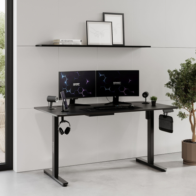 Tavolinë SENSE 7 Nojo, 140cm x 70cm, e zezë