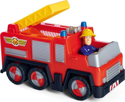 Lodër kamion zjarfikës Simba Jupiter Fire Truck, me kukull Fireman Sam, plastik, shumëngjyrësh