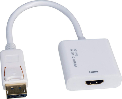 Adapter DisplayPort në HDMI Roline, aktiv, 4K, i bardhë