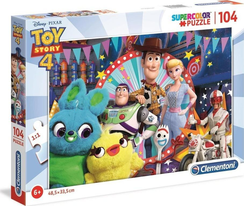 Lodër puzzle Clementoni Super Color Toy Story 4, 6+, 104 elemente