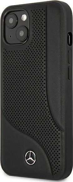 Kapak telefoni Mercedes MEHCP13SCDOBK për iPhone 13 Mini 5.4", lëkurë, i zi