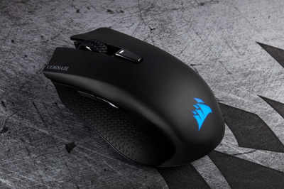 Mouse gaming Corsair HARPOON RGB Wireless, 10000 DPI, pa kabllo, i zi
