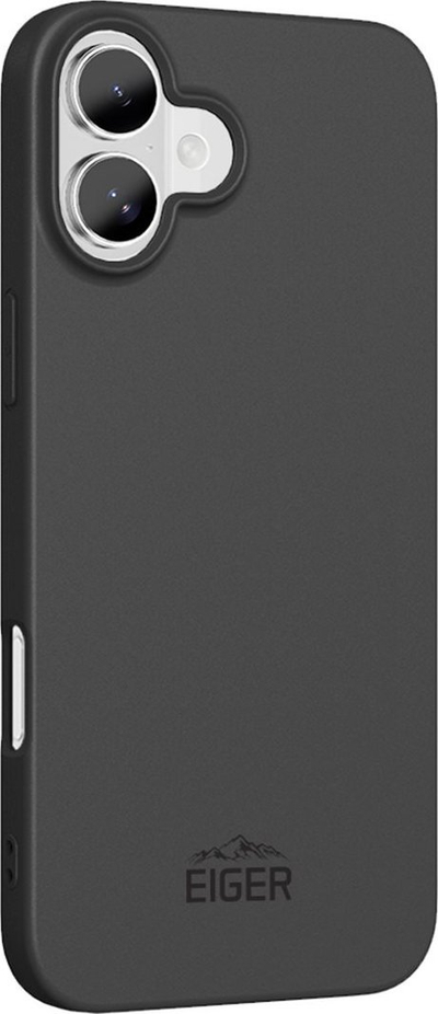 Mbrojtëse telefoni Eiger Grip për iPhone 16, plastike TPU e butë, antirrëshqitëse, e zezë