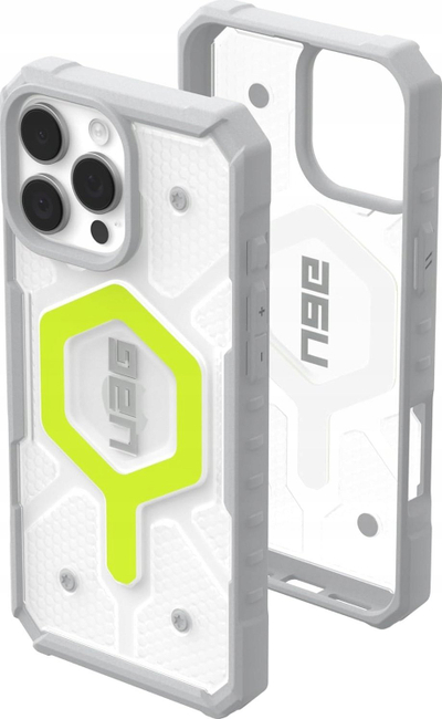 Këllëf telefoni UAG Pathfinder Clear MagSafe për iPhone 16 Pro Max, i fortë ndaj goditjeve, transparent Active Neon