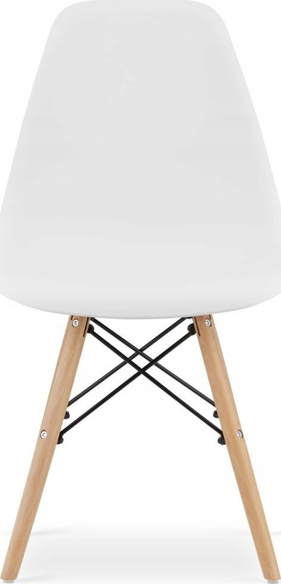 Set tavoline Adria me 4 karrige Osaka, 120x80cm, MDF dhe dru ahu, e bardhë