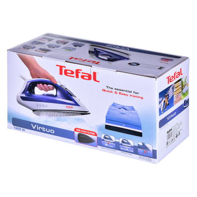 Hekur me avull Tefal Virtuo FV1711, 1800W, 200ml, i bardhë