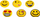 Magnet dekorativ SWEDE Emoticon, prej gome, dizajn i përzier, me shumë ngjyra