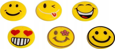 Magnet dekorativ SWEDE Emoticon, prej gome, dizajn i përzier, me shumë ngjyra