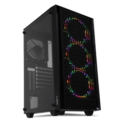 Kase kompjuteri iBOX Cetus OCT 903 RGB, ATX, panel xhami i temperuar, e zezë