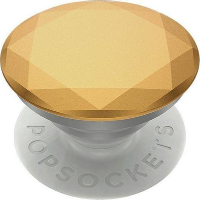 Mbajtëse telefoni PopSockets PopGrip, stand i zgjatueshëm, Metallic diamond medallion, ngjyrë ari