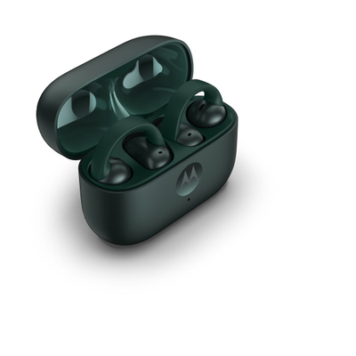Kufje wireless Motorola Moto Buds Loop, in ear, me kasë karikimi, jeshile të errëta